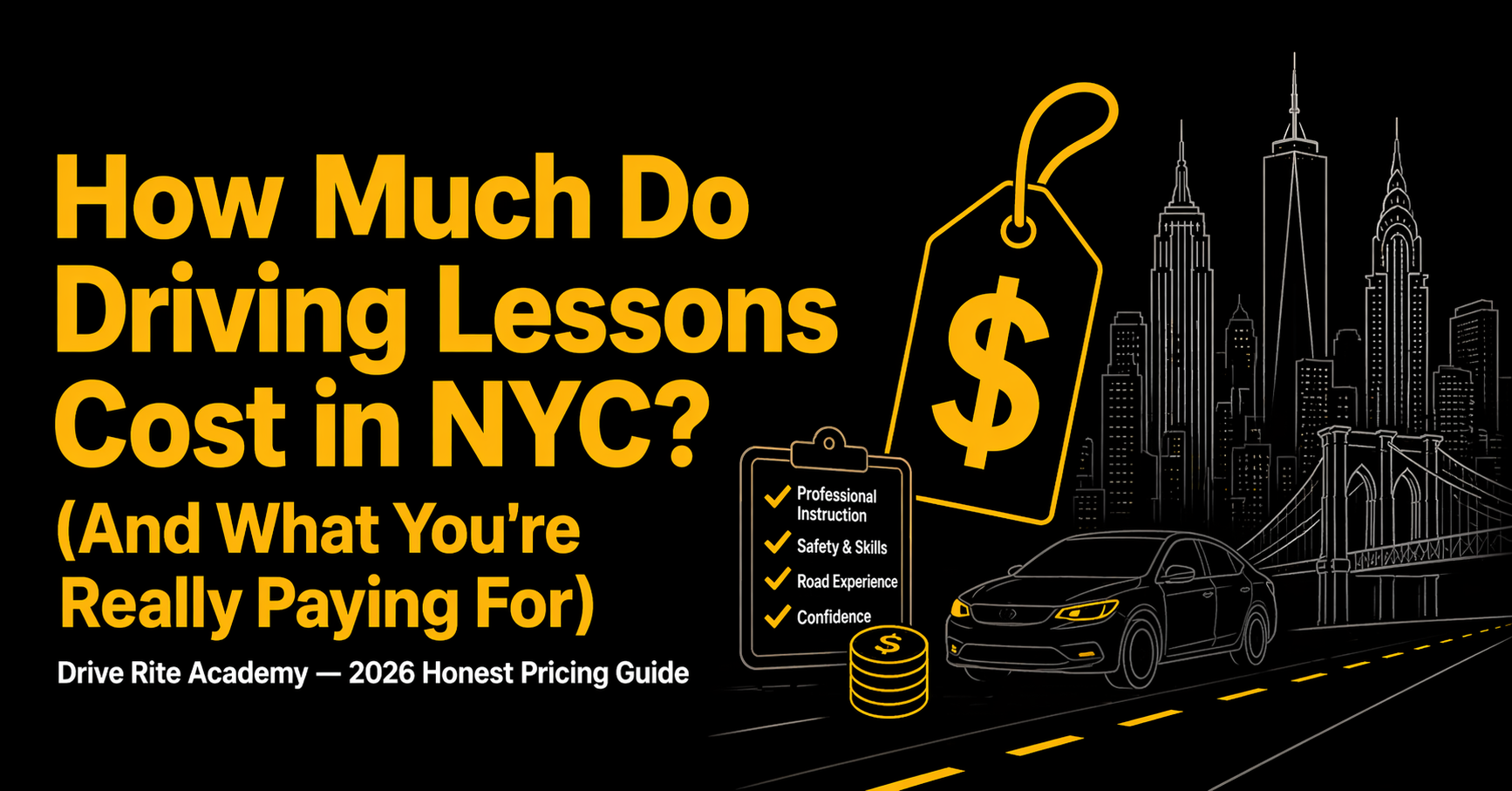 How much do driving lessons cost in NYC — 2026 honest pricing guide from Drive Rite Academy
