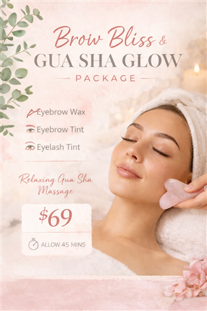 Salon, Barber & Beauty Shops Treatment Gift Vouchers - Brow Bliss and Gua Sha Glow Package at Bay Harmony Skin & Body