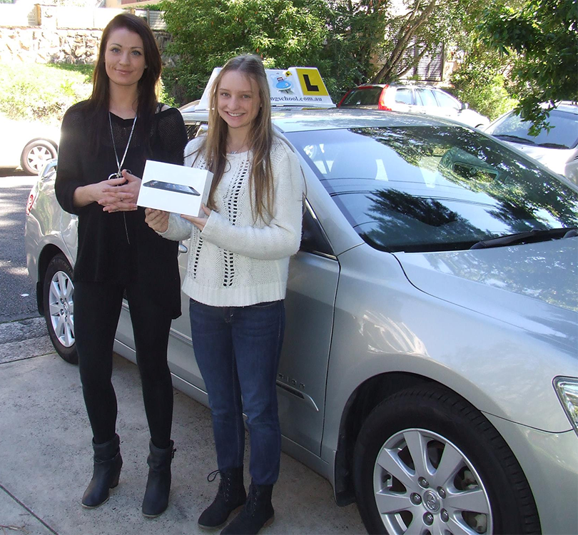 Learner driver preparing for NSW driving test with North Shore Driving School