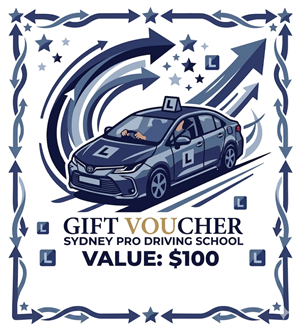 Driving School Value Gift Voucher - 100$ Value Gift Car Voucher at Sydney Pro Driving School