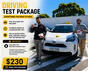 Driving School Auto Lesson - Test day car hire at LPass Driving School
