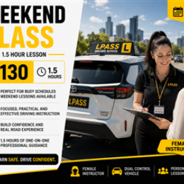 Driving School Auto Lesson - Weekend 90min lesson