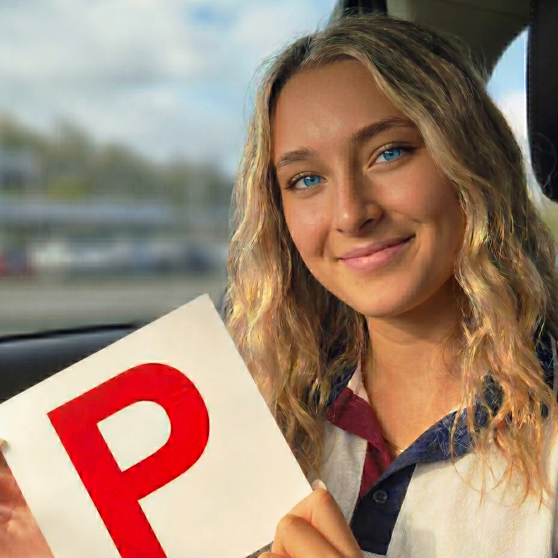 Girl with P Plate