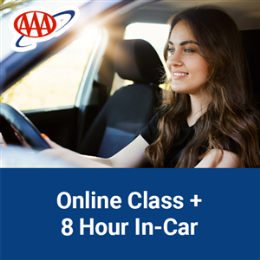 Driving School Driver Education Packages - 24/8 - Online Course + Behind the Wheel Package