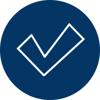 Checkmark icon representing student satisfaction rate.