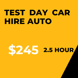 Driving School Refresher & Overseas Conversions - Test Day Car Hire Auto 2.5 Hour