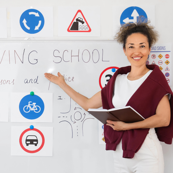Driving School teacher instructing a 30 Hour Classroom Program class.