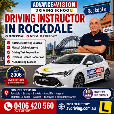 Driving Instructor in Rockdale | Driving Lessons & Test Preparation Sydney