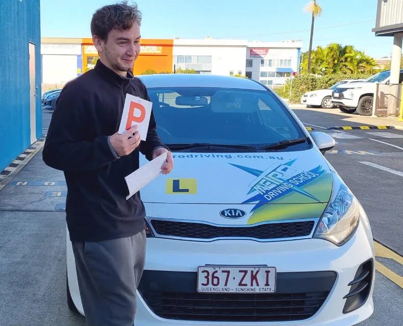 A new P-plate driver after passing with Metro Driving School