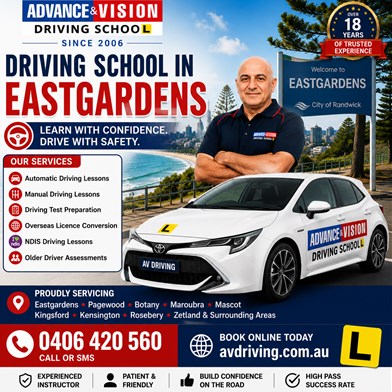 Driving School in Eastgardens | Professional Driving Lessons