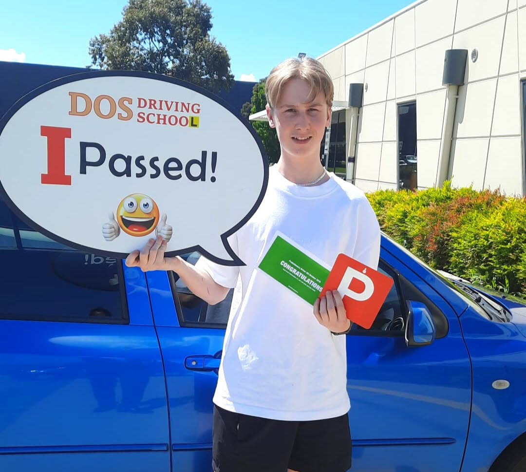 Successful DOS Driving School student