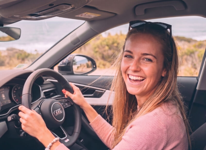 Student behind the wheel
