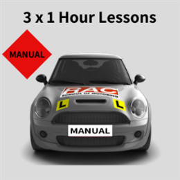 Driving School Manual Licence - 3 x Manual Lesson Introductory Package