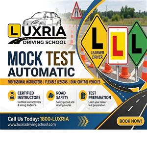 Driving School Accounts - 1 Automatic Mock Test at Luxria Driving School