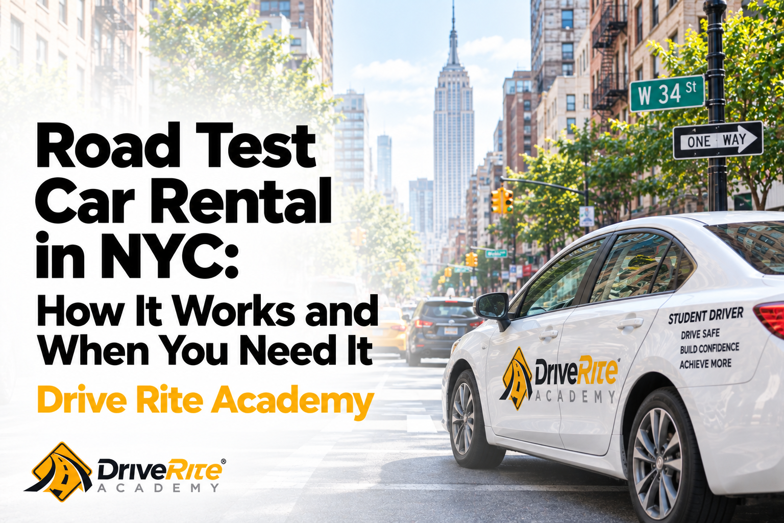Road test car rental in NYC — how it works from Drive Rite Academy