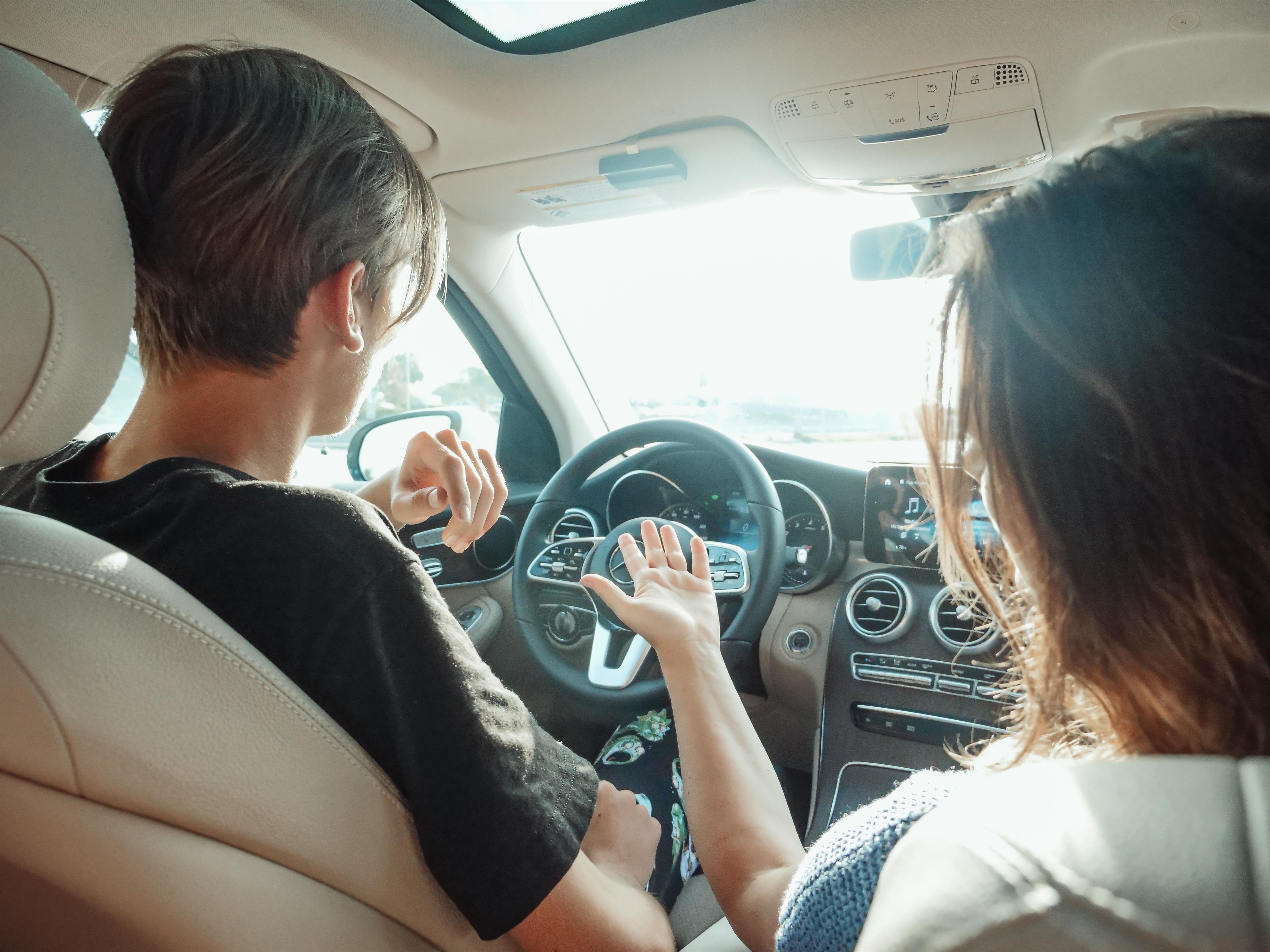 Student driver during a lesson with KGI Driving School