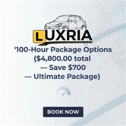 Driving School Automatic Lessons - 100-Hour Package Options
