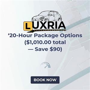 Driving School Accounts - 20-Hour Automatic Package at Luxria Driving School